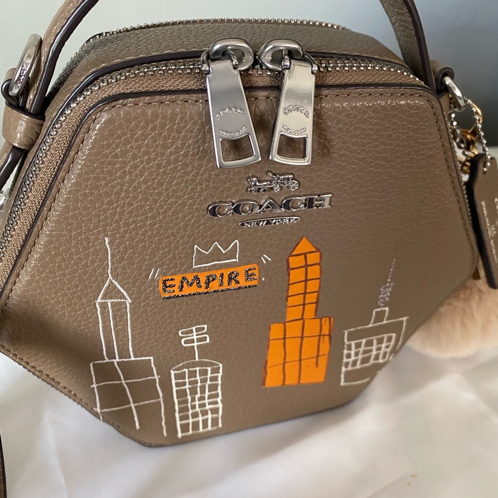 Coach X Jean Michel Basquiat Hexagonal Crossbody - Picture 2 of 10